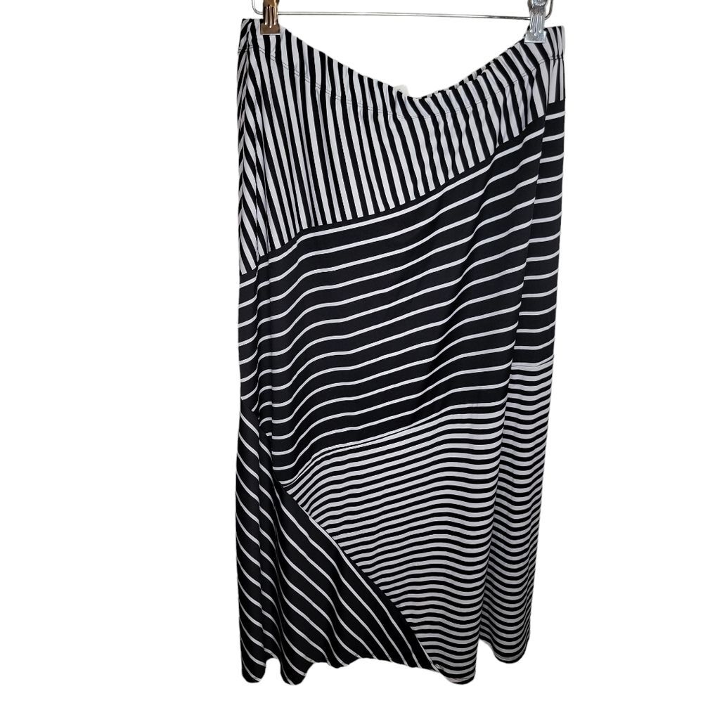 Ny Collection multi stripe maxi skirt size 1x
